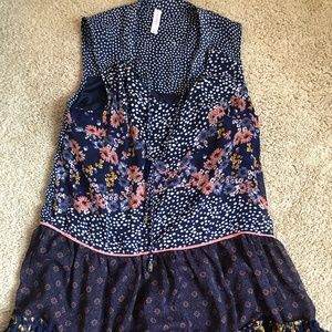 Blue Patterned Summer Dress